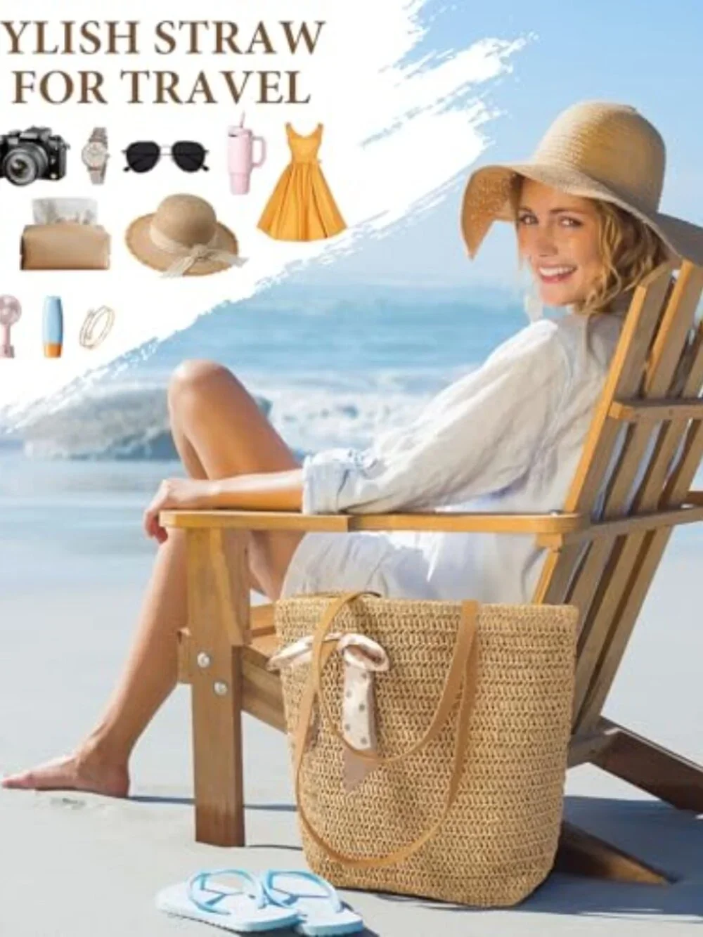 BRAND NEW Beach Tote Bag Shoulder Handbag - Picture 6 of 7